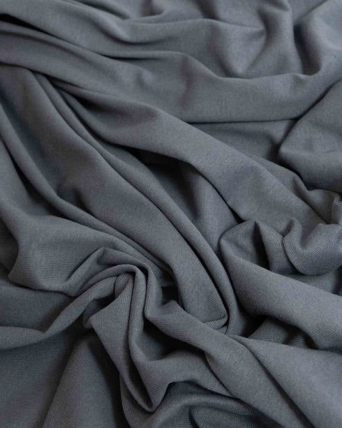 2.5m Slate Grey Blue 100% cotton jersey