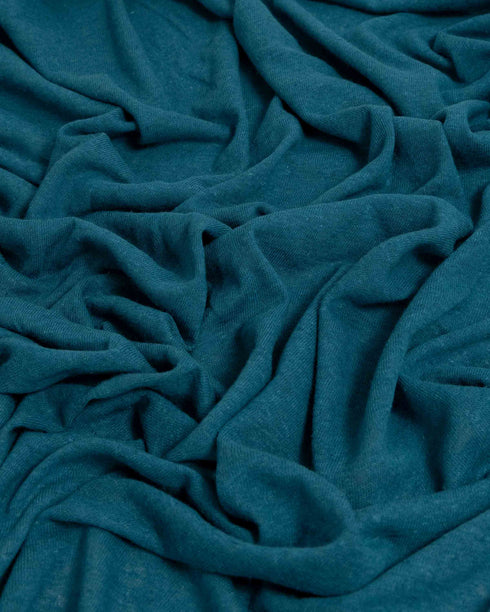 2.4m Deep Teal Organic Cotton & Linen Jersey