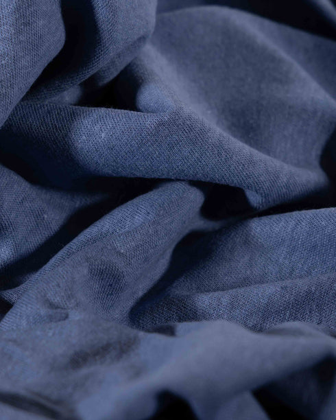 Dusty Blue Cotton & Linen Jersey