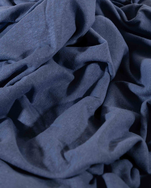 Dusty Blue Cotton & Linen Jersey