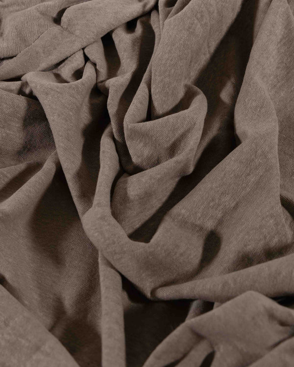 Taupe Organic Cotton & Linen Jersey