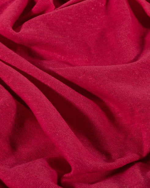 Hot Pink Organic Cotton & Linen Jersey