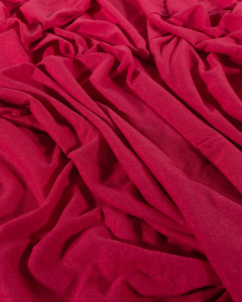 Hot Pink Organic Cotton & Linen Jersey