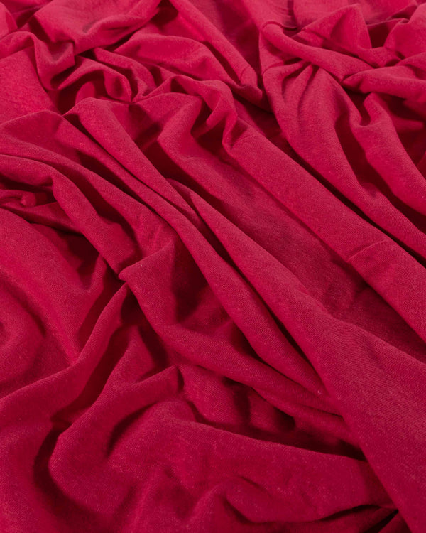 Hot Pink Organic Cotton & Linen Jersey