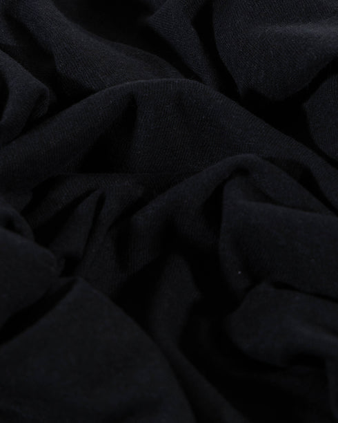 Black Cotton & Linen Jersey
