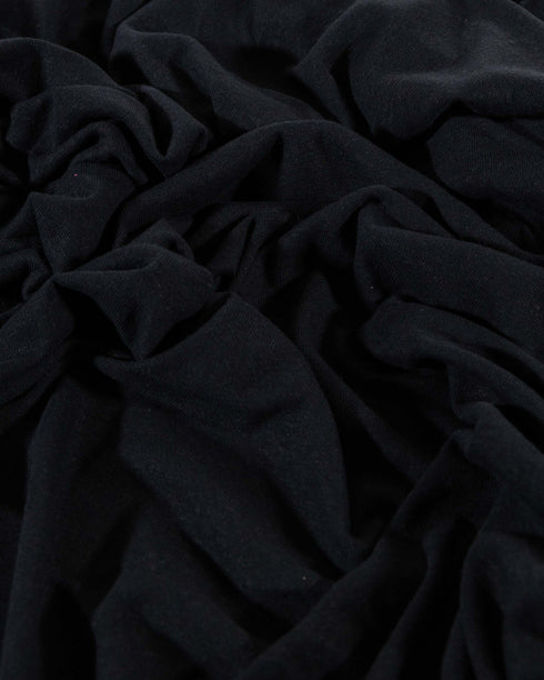 Black Cotton & Linen Jersey