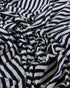 Navy & White Rib Stripe Cotton Jersey