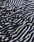 Navy & White Rib Stripe Cotton Jersey