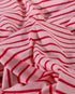 Pink Red Stripes Organic Cotton Jersey (extra wide)