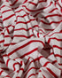 Red & White Stripes Organic Cotton Jersey (extra wide)