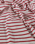 Red & White Stripes Organic Cotton Jersey (extra wide)