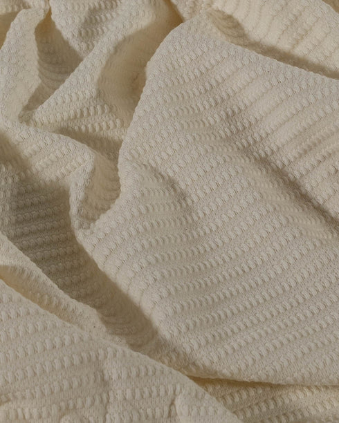 Pearl White Textured Cotton Jersey