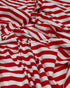 Red & White Diagonal Stripe Cotton Jersey (extra wide)