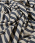 Ecru & Grey Diagonal Stripe Organic Cotton & Linen Jersey