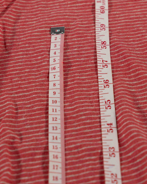 Bubblegum Pink Stripe Organic Cotton & Linen Jersey