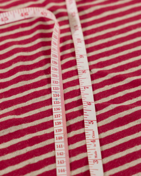 Raspberry Twist Organic Cotton & Linen Jersey