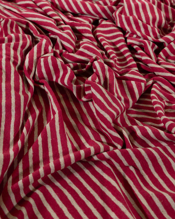 Raspberry Twist Organic Cotton & Linen Jersey
