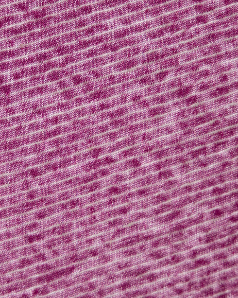 Magenta & White Diagonal Stripe Organic Cotton & Linen Jersey