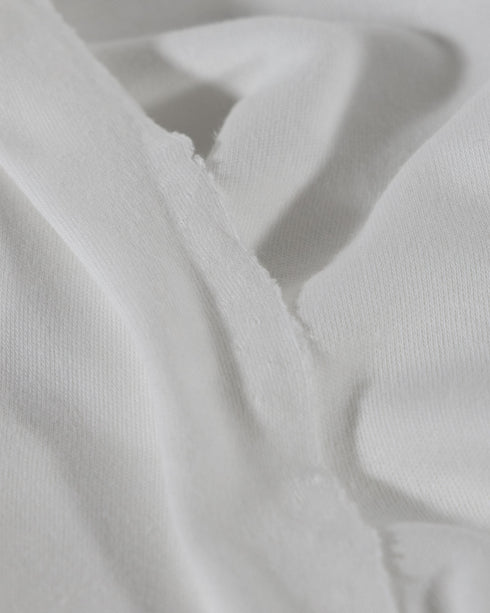 Optic White Cotton Double Knit Jersey