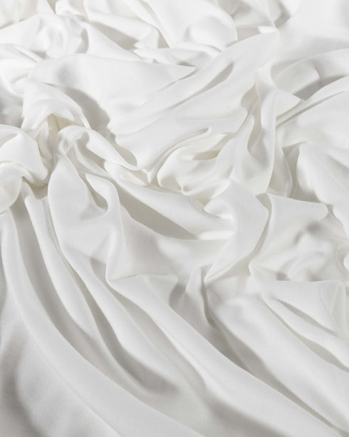 Optic White Cotton Double Knit Jersey