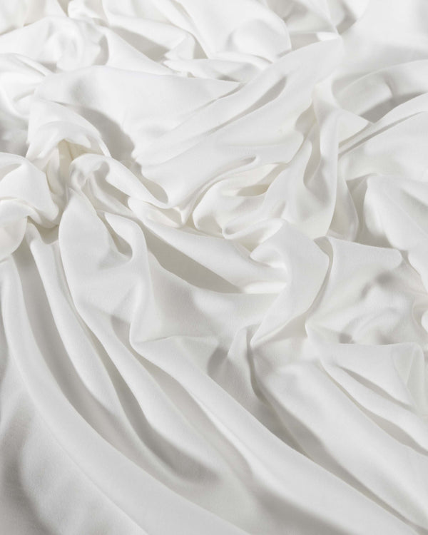 Optic White Cotton Double Knit Jersey