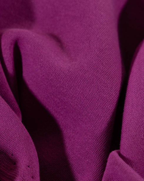 Magenta Organic Cotton Double Knit Jersey