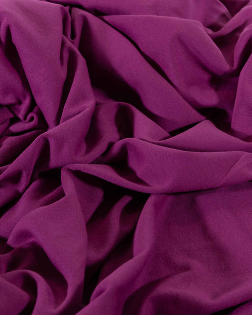 Magenta Organic Cotton Double Knit Jersey