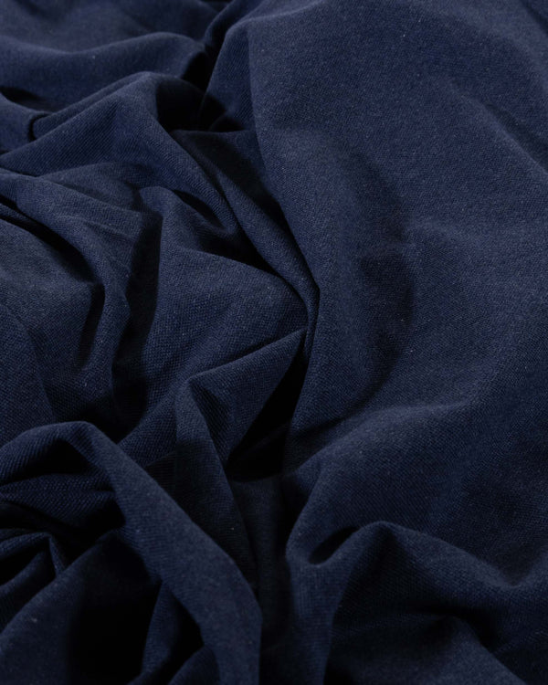 Blue Melange Pique Cotton Jersey (extra wide)