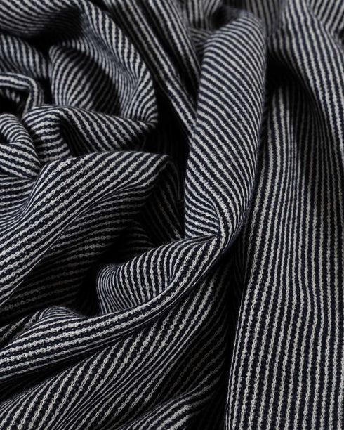 Black & White Cotton Double Knit Jersey