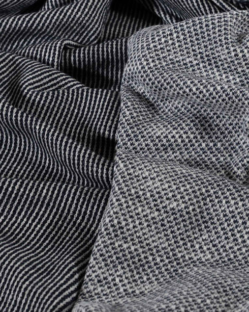 Black & White Cotton Double Knit Jersey