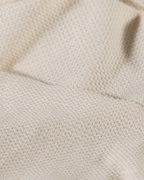 Ivory Textured Pique Cotton Jersey (extra wide)