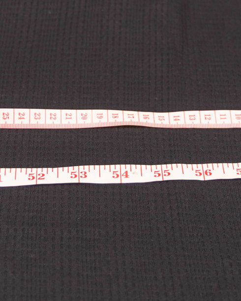 Black Rib Textured cotton jersey