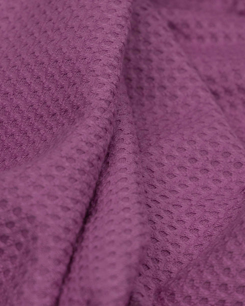 Lilac Rib Textured Cotton Jersey