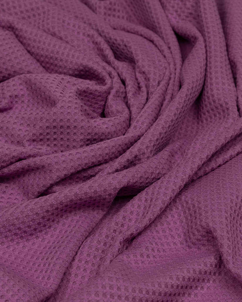 Lilac Rib Textured Cotton Jersey