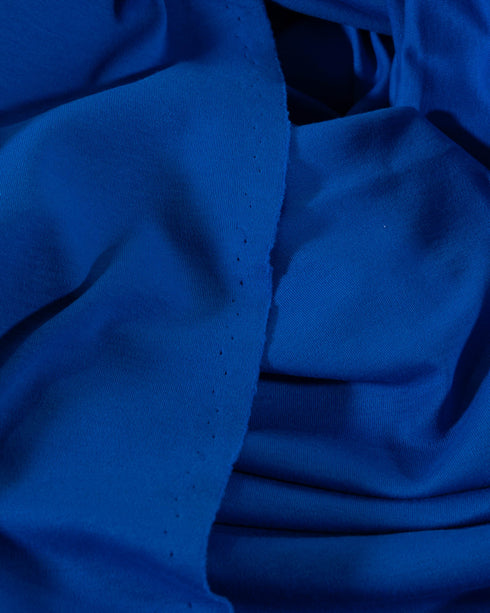 Electric Blue Double Knit Cotton Jersey