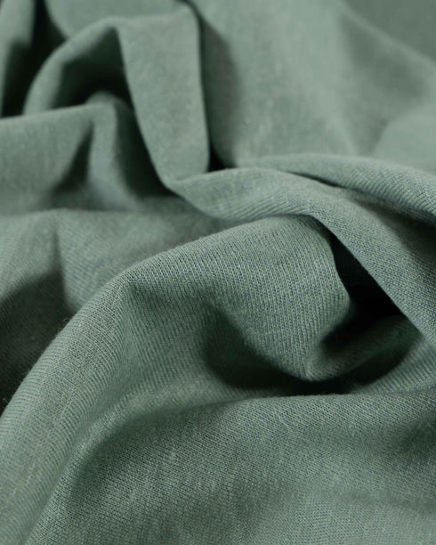 Sage Green Cotton & Linen Jersey (extra wide)