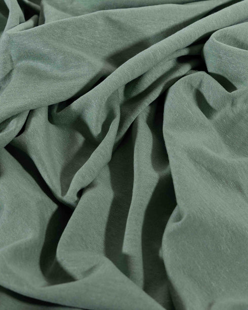 Sage Green Cotton & Linen Jersey (extra wide)