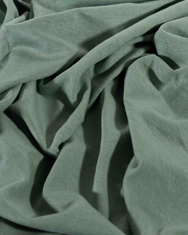Sage Green Cotton & Linen Jersey (extra wide)