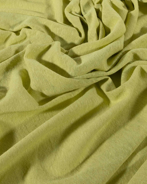 Kiwi Green Organic Cotton & Linen Jersey