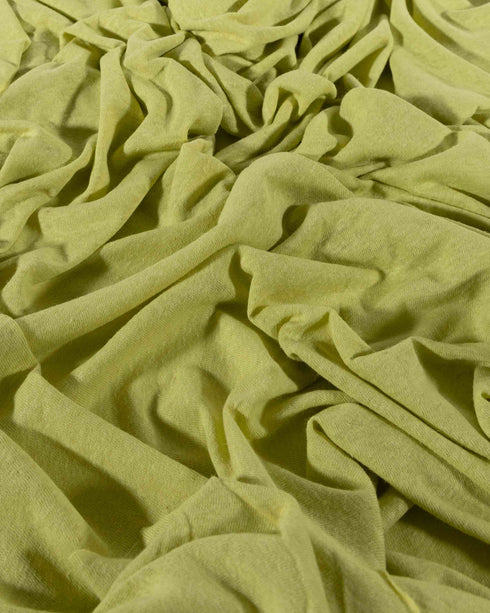 Kiwi Green Organic Cotton & Linen Jersey
