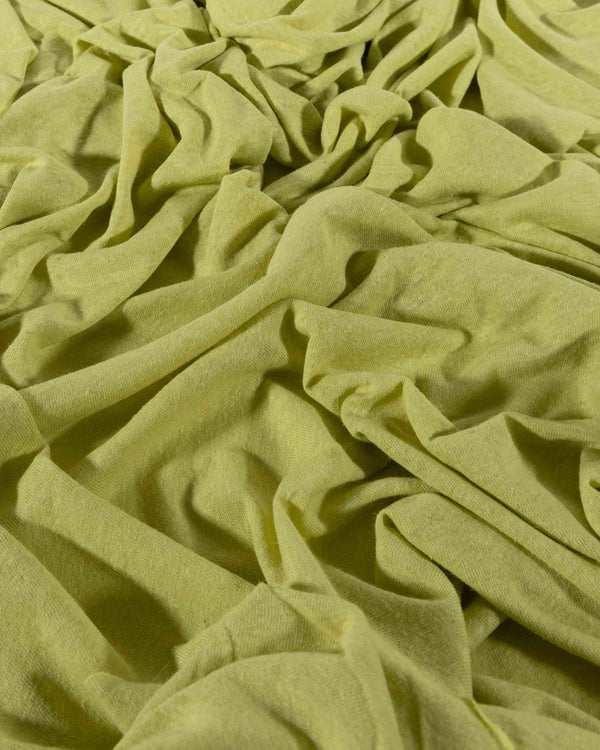 Kiwi Green Organic Cotton & Linen Jersey