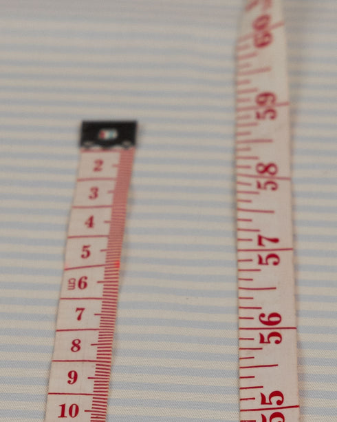 White & Light Blue stripe cotton