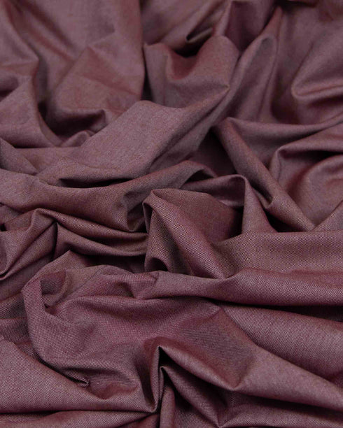 Burgundy Oxford weave cotton