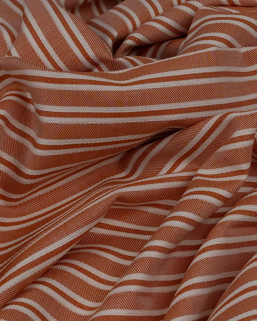 Orange White Stripe Cotton Fabric 118gsm By The Metre Yard orange-white-stripe-cotton-fabric-118gsm-by-the-metre-yard
