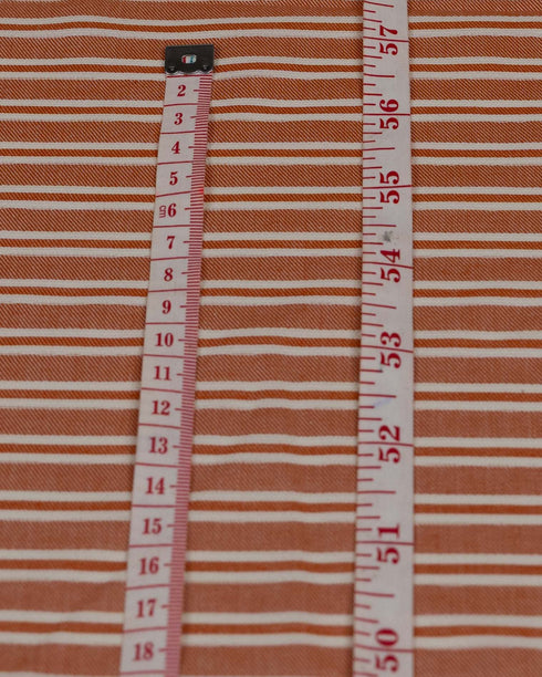Orange & White Stripe cotton