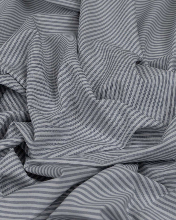 White & Grey Stripe cotton