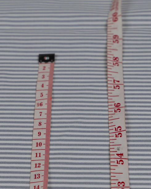 White & Grey Stripe cotton