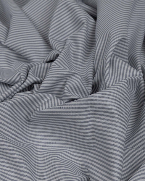 White & Grey Stripe cotton