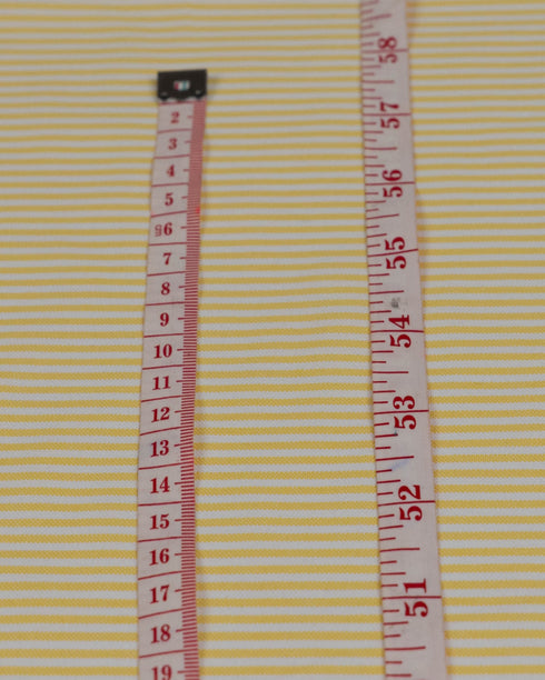 White & Yellow Stripe cotton