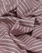 White & Burgundy Stripe cotton